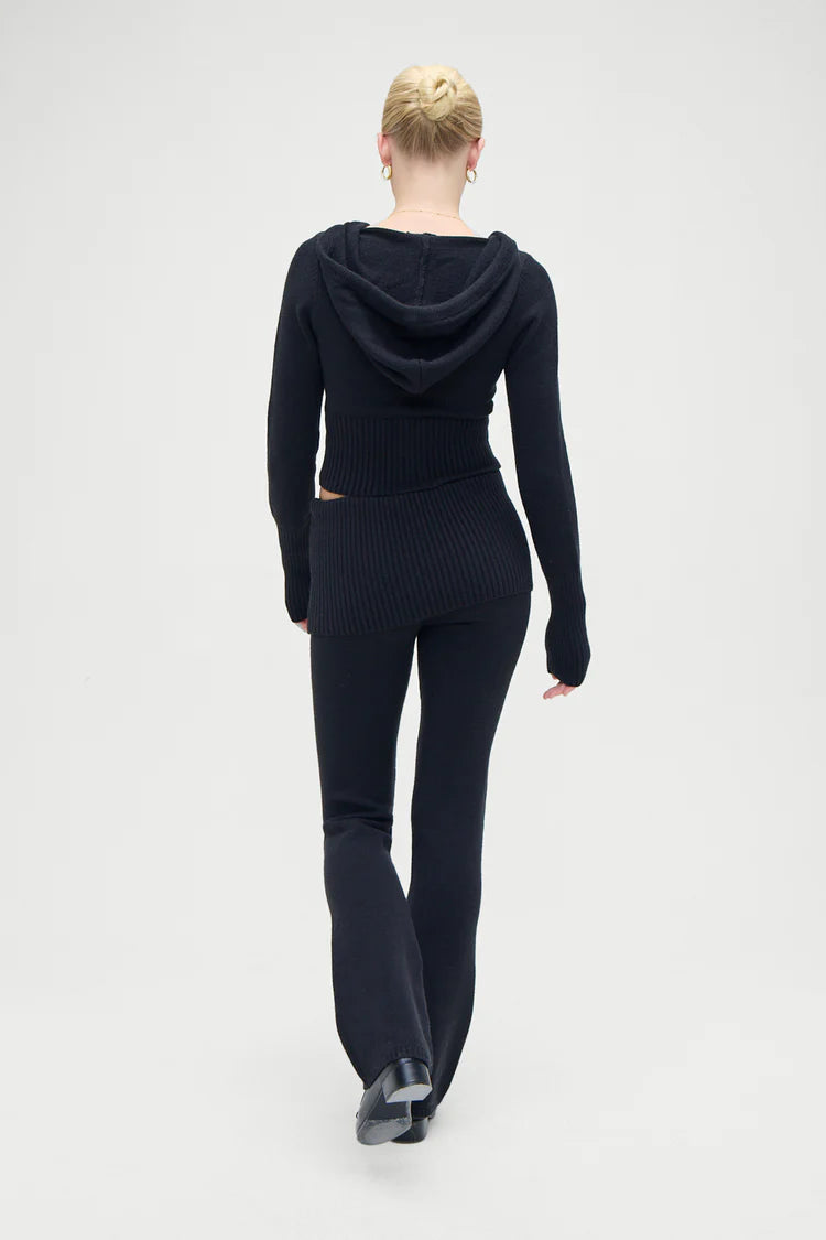Aimee Zip Up Hoodie Black – Rêver Atelier