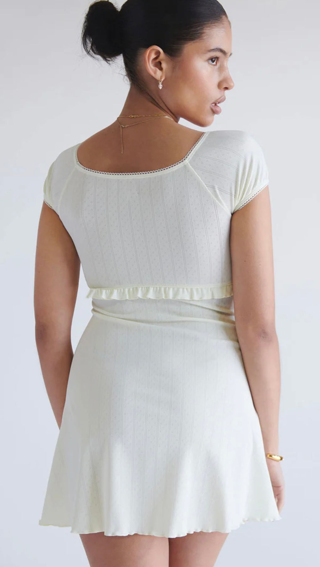 【美品】Riu ╱Crossed lines ponte dress ホワイト Women's Andrew Marc Criss Cross Pleated Midi Dress