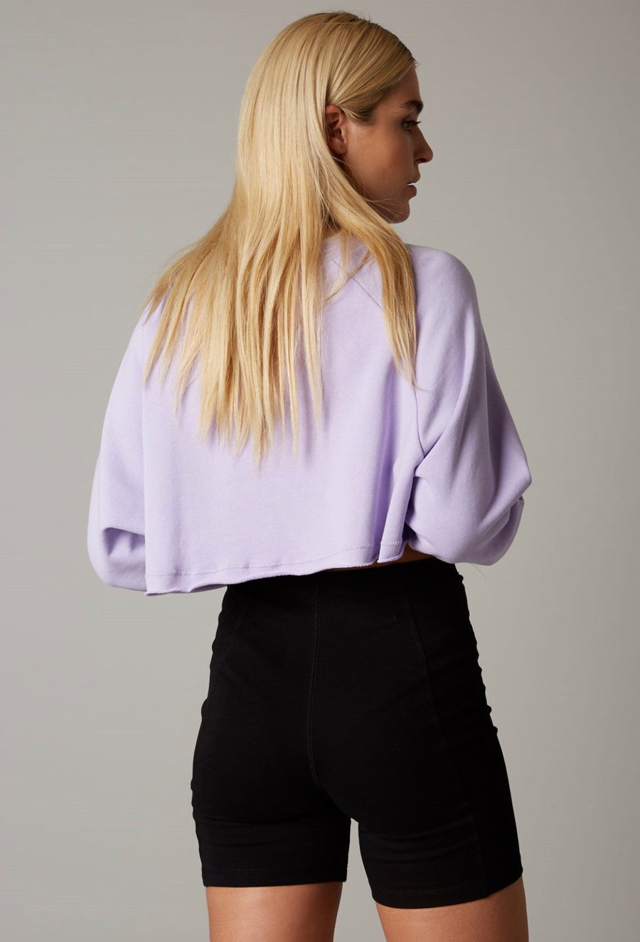 Vintage Cropped Pullover Viola